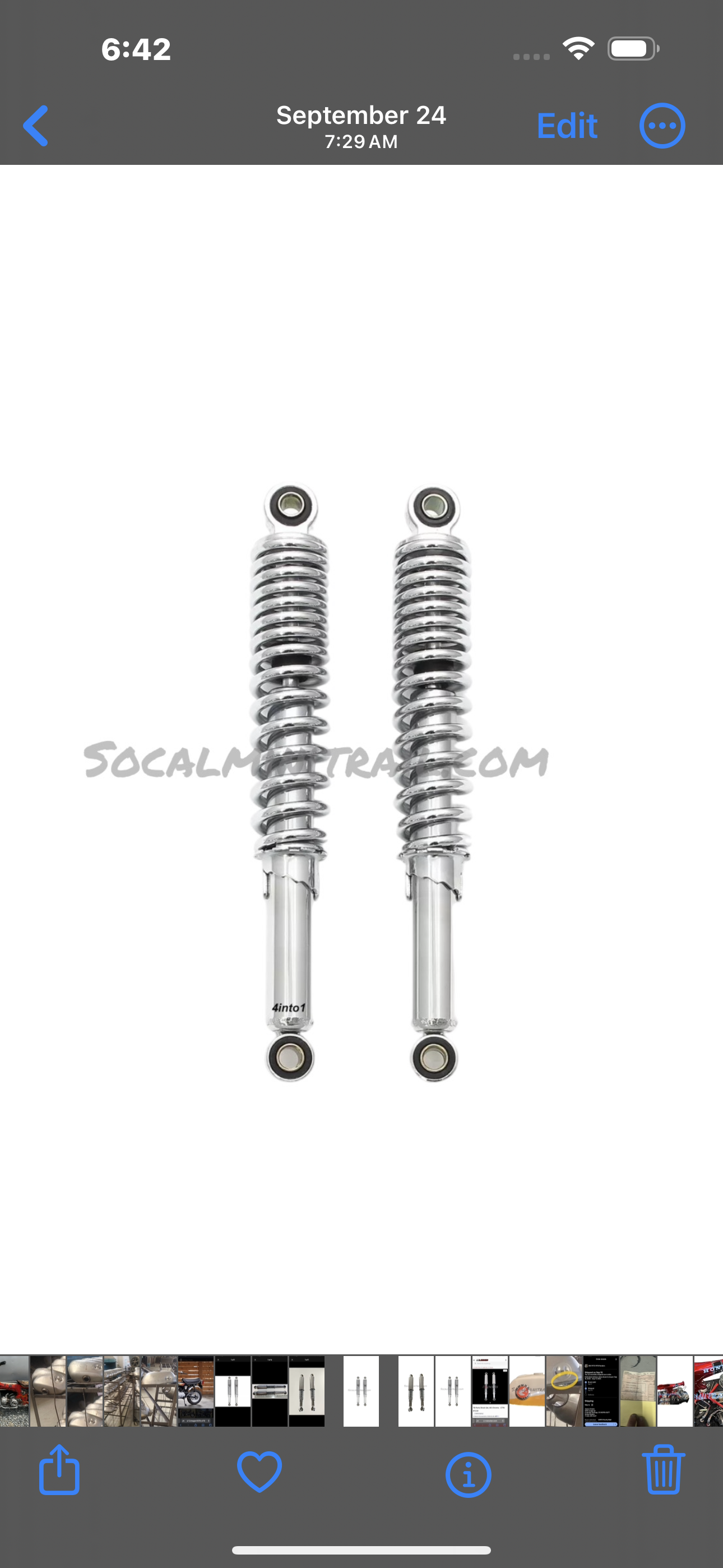 CT70 K2 Chrome Rear Shocks
