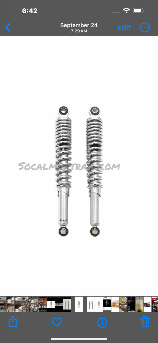 CT70 K3 Chrome Rear Shocks