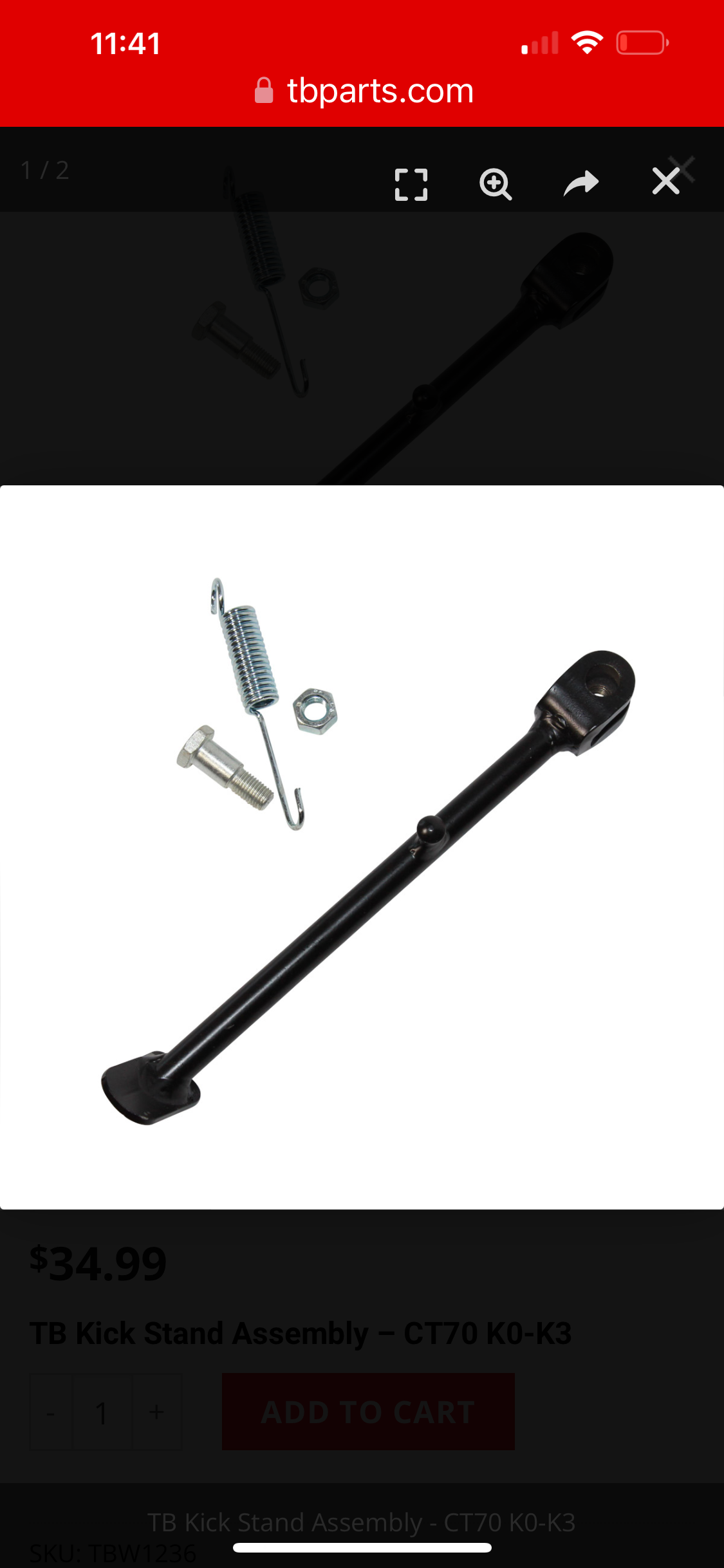CT70 K2 Kickstand